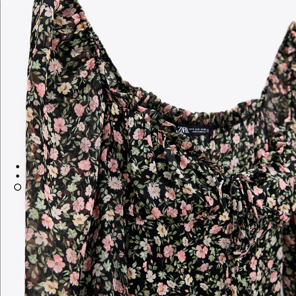 Zara midi floral print dress